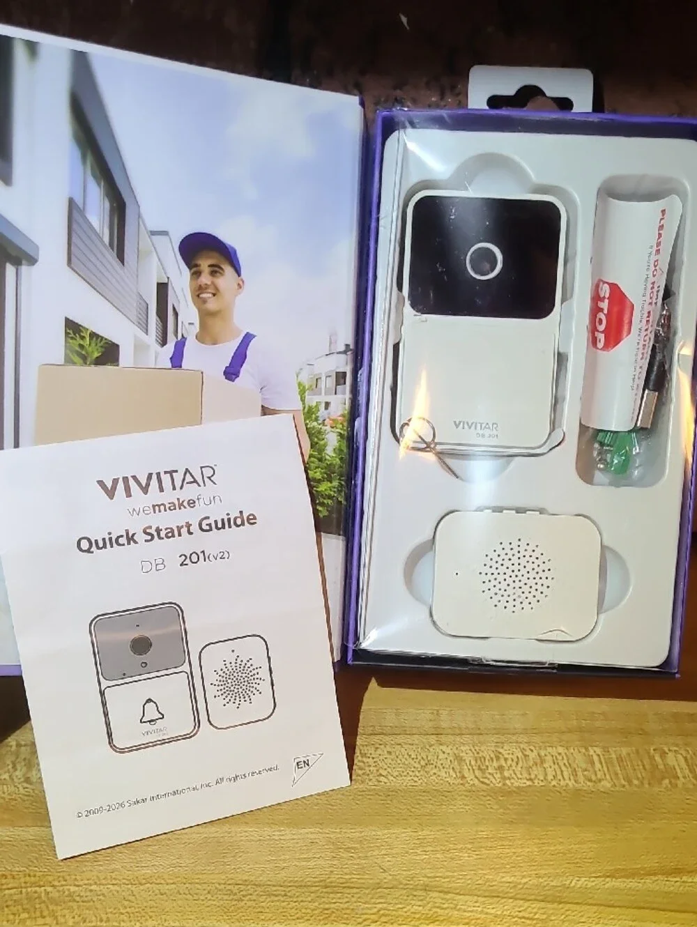 Vivitar Video Doorbell & Chime - White